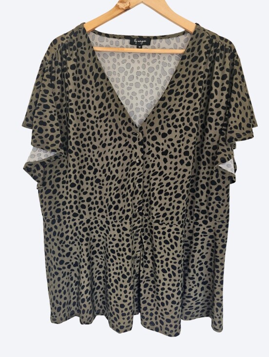 Tops - Dark Green And Black Top